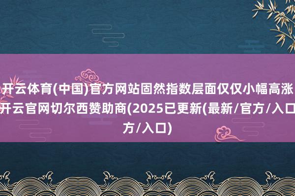 开云体育(中国)官方网站固然指数层面仅仅小幅高涨-开云官网切尔西赞助商(2025已更新(最新/官方/入口)