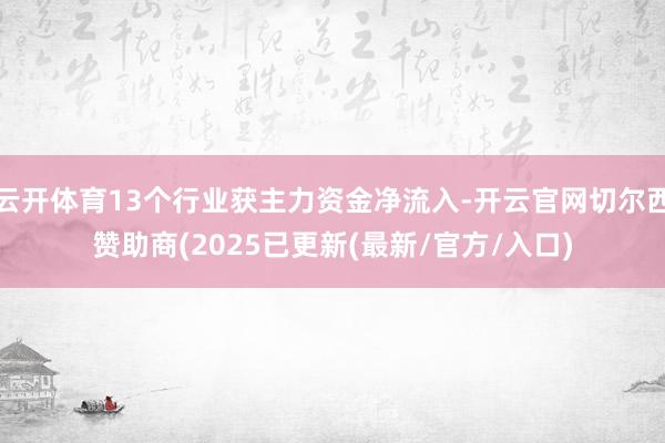 云开体育13个行业获主力资金净流入-开云官网切尔西赞助商(2025已更新(最新/官方/入口)
